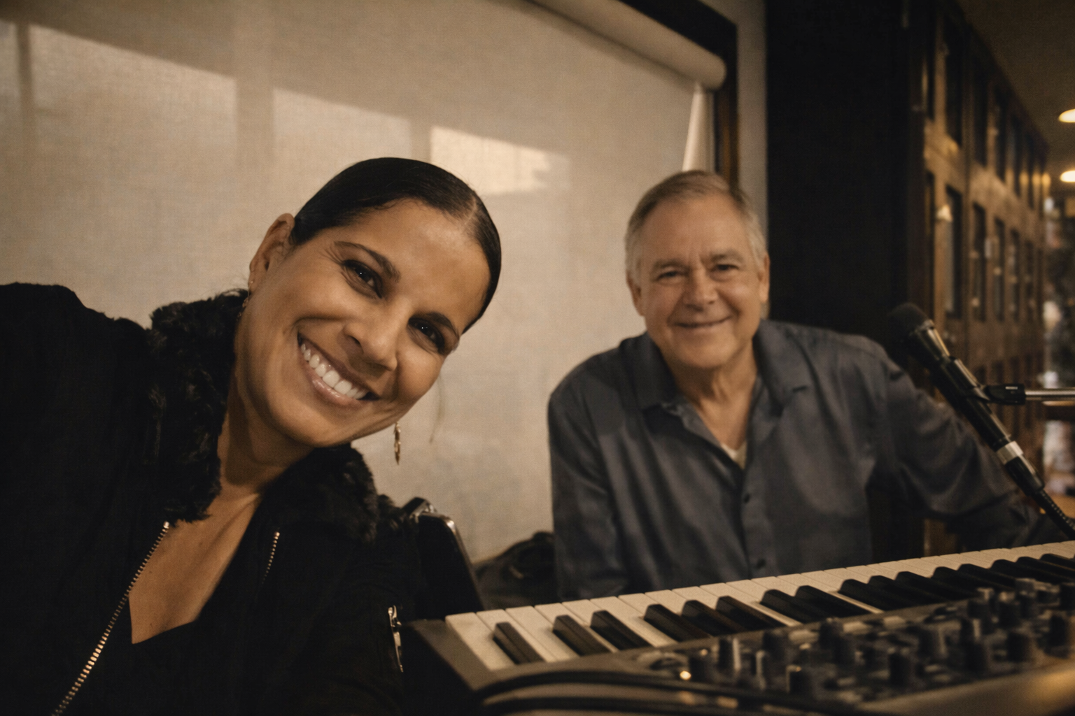 Dean performing at the keyboard